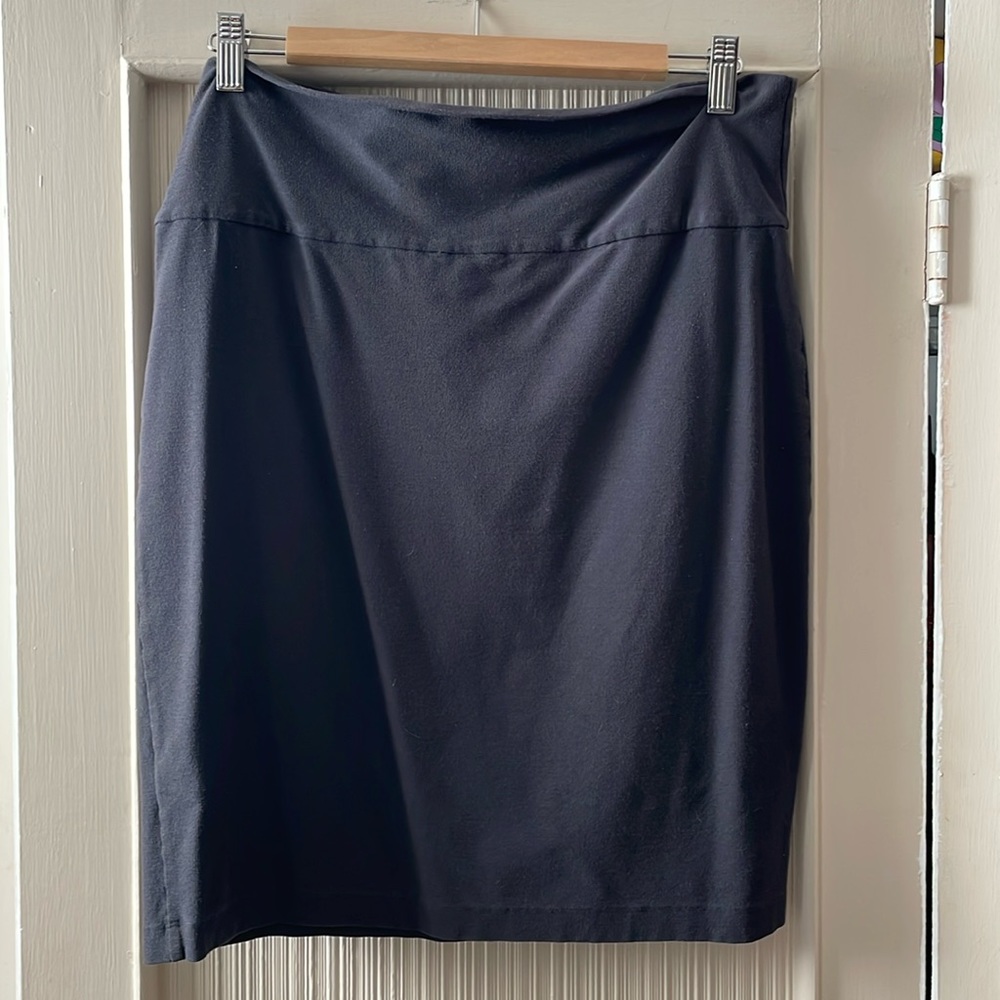 Eileen Fisher grey mini skirt minimalist